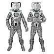 Doctor Who Cyberleader and Cyberman Silver Nemesis Figures